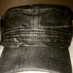 Black faded military style cap